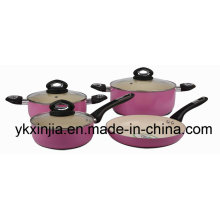 Utensílios de cozinha Alumínio Rosa Cobre Cerâmica Cookware Set